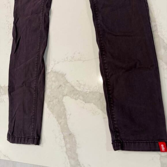 EDC by Esprit High Skin Denim SkinFit Jeans Womens 32 Short Burgundy/Purple Edgy - Picture 2 of 9
